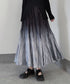 Gradient Wrinkled Skirt